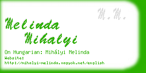 melinda mihalyi business card