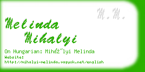 melinda mihalyi business card